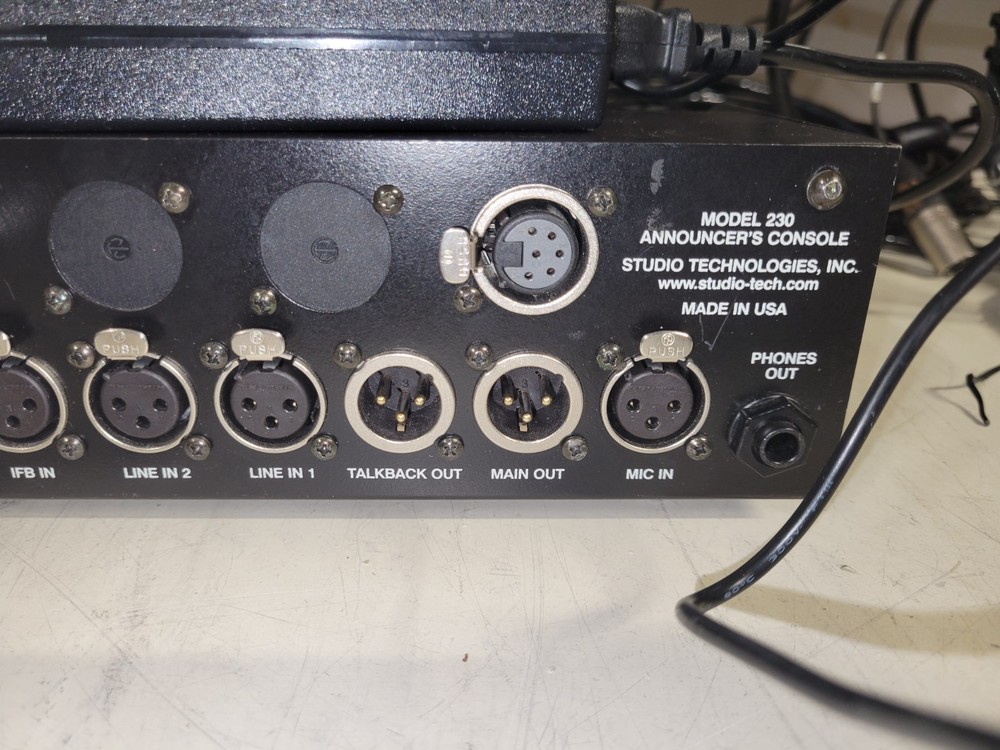 Studio Technologies Model 230 Announcer's Console w Sennheiser HMD 25-1 Headset