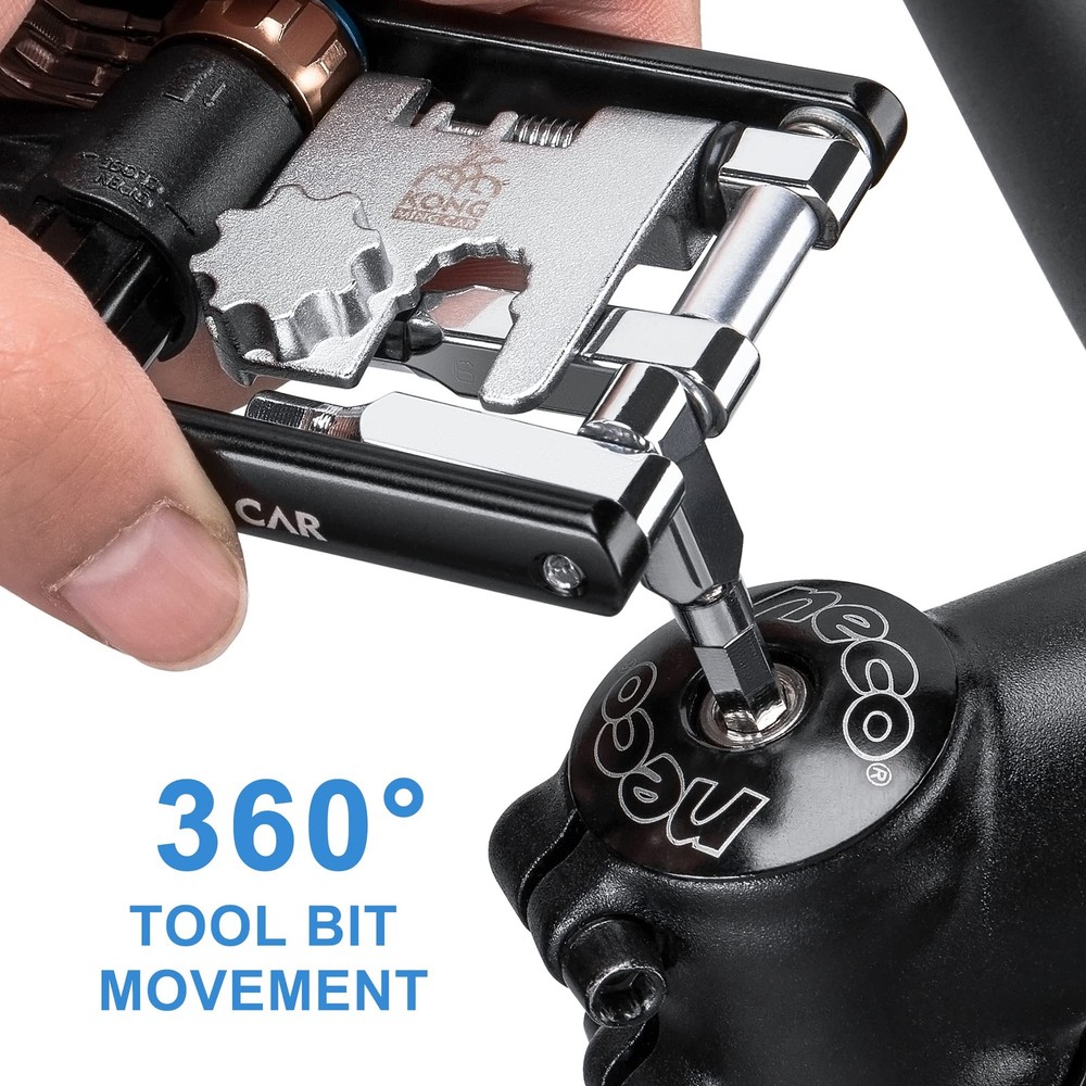 Bicycle Multitool With CO2 Inflator Chain Tool Torx Hex Screwdriver Repair