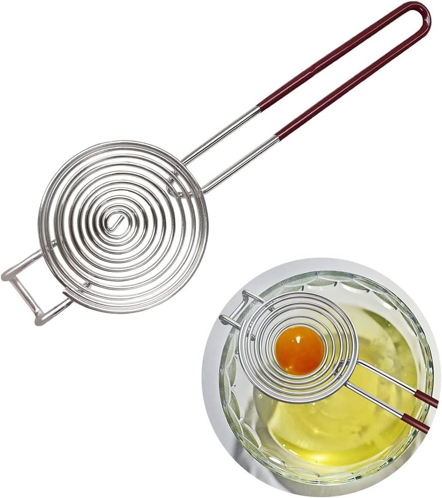 1 Pack Stainless Steel Yolk White Separator Tool (Silver)