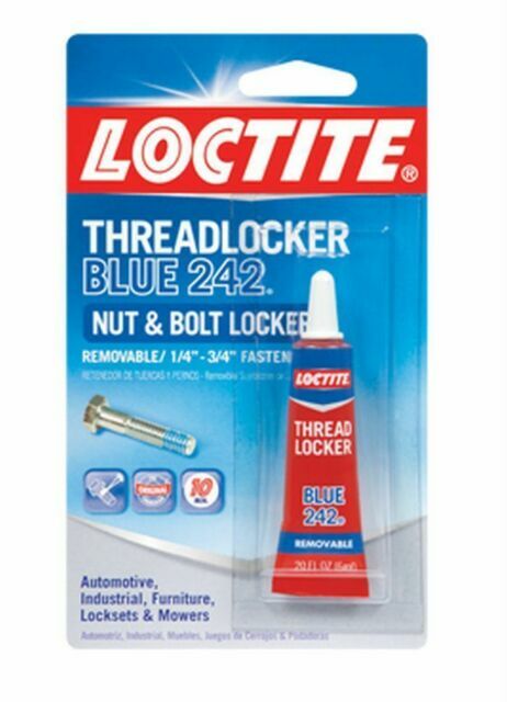 NEW! 6ML LOCTITE Nut & Bolt Threadlocker 242 Blue 209728