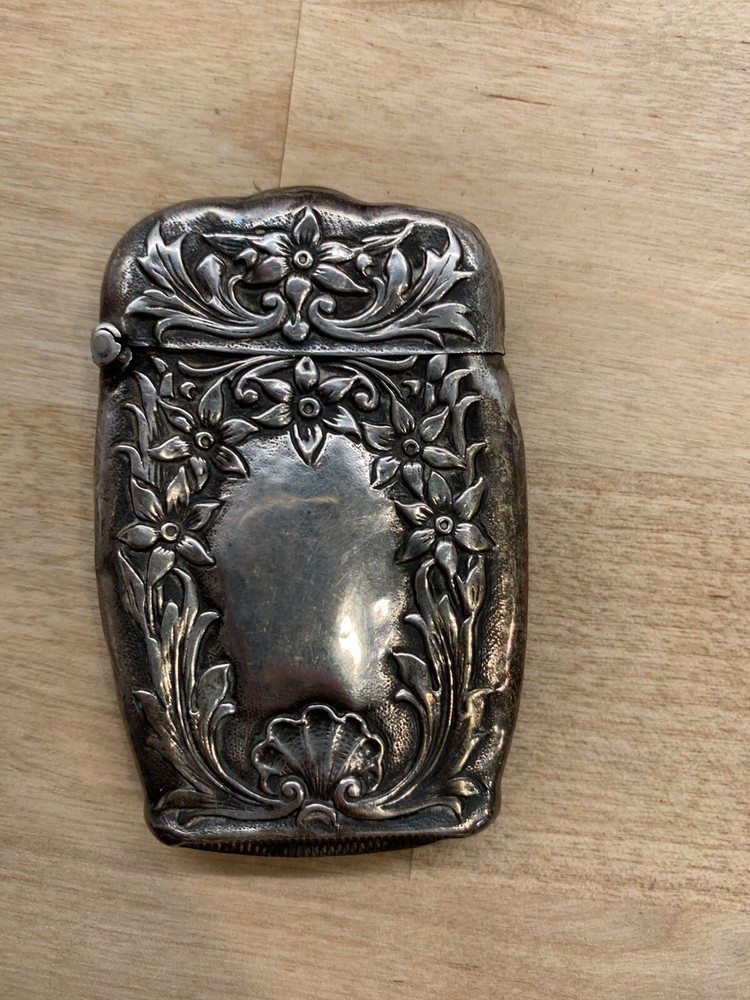 antique victorian STERLING MATCH HOLDER