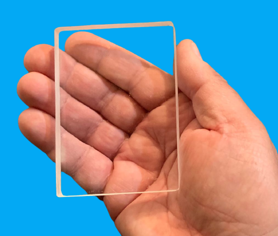 GLASS CARD DECK Solid Clear Plastic Block Change Magic Trick Close Up Ambitious
