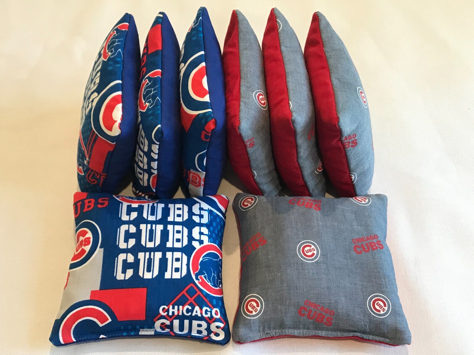 CHICAGO CUBS CORNHOLE BEAN BAGS SET OF 8 TOP QUALITY REGULATION TOSS GAME
