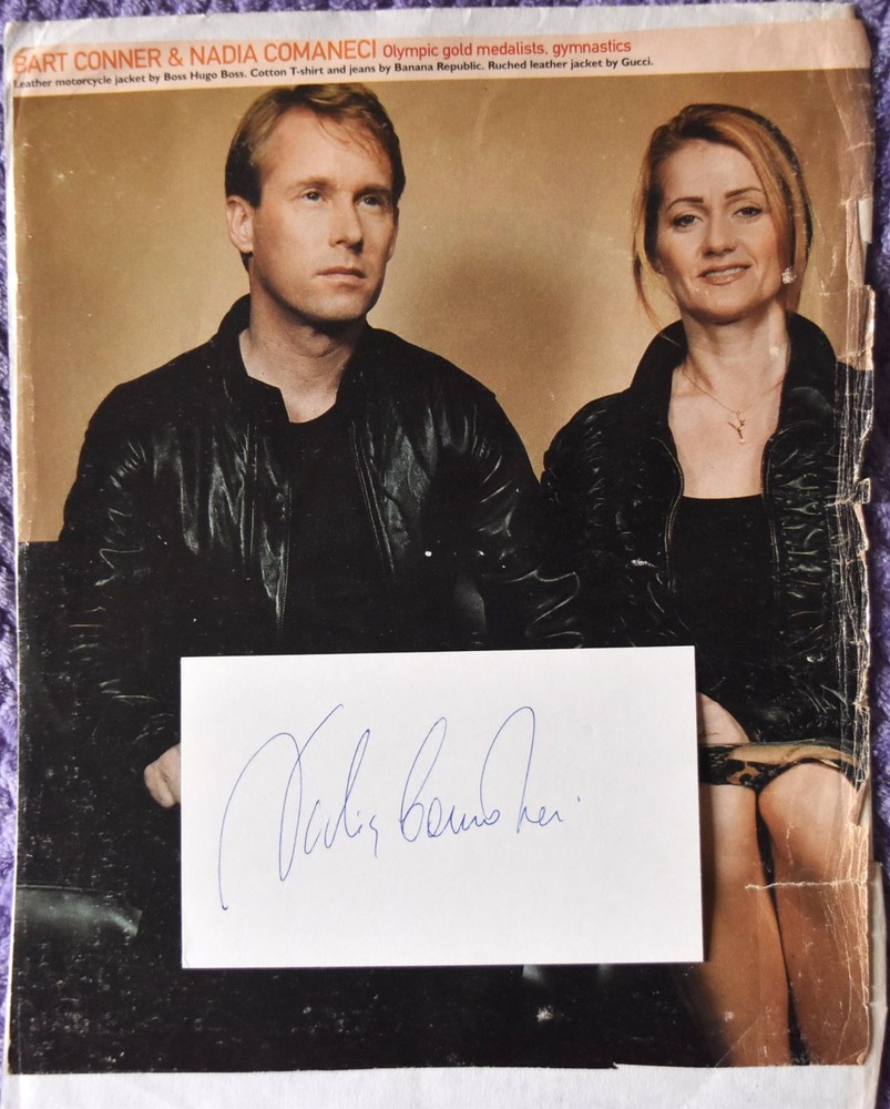 Nadia Comaneci Hand Signed Card