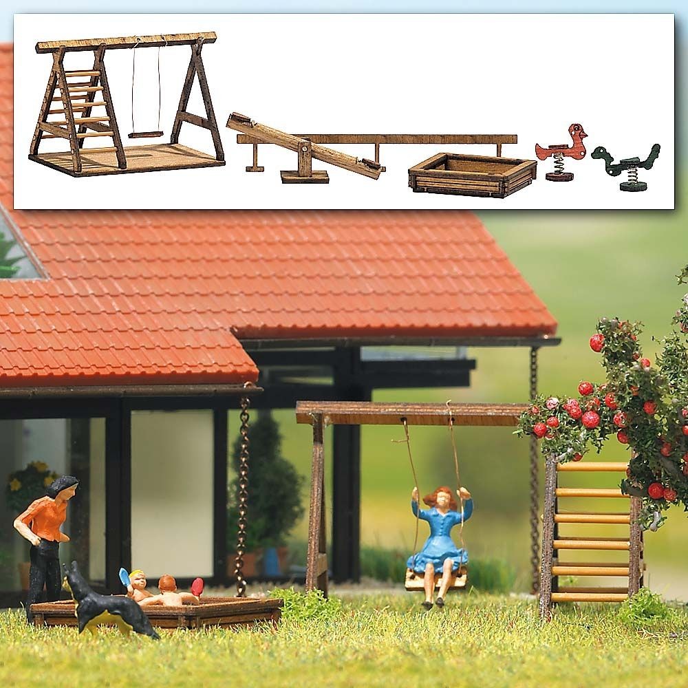 Busch 1485 HO Scale Playground Equipment Kit