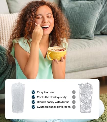 Nugget Ice Maker Countertop, Chewable Pellet Ice 33lbs Black-transparent
