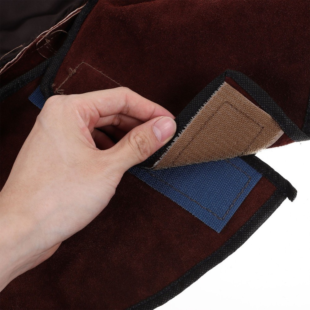 Welding Protective Cap Cowhide Hood with Neck Drape for Work