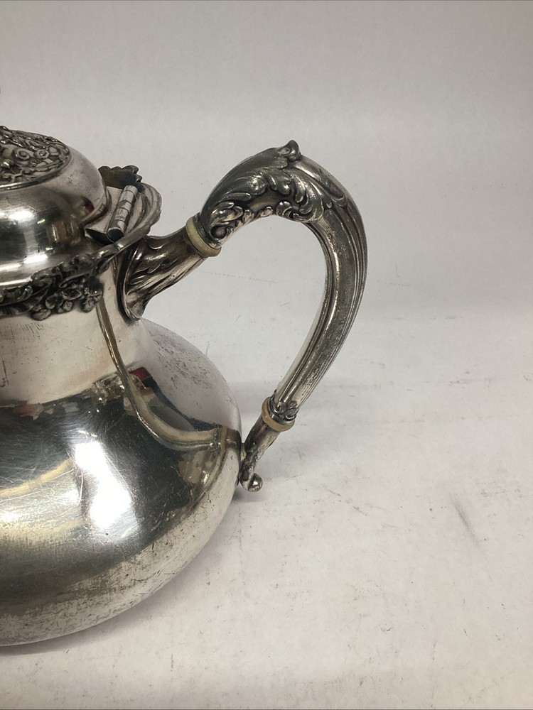 Antique Ornate Silver Plated Teapot