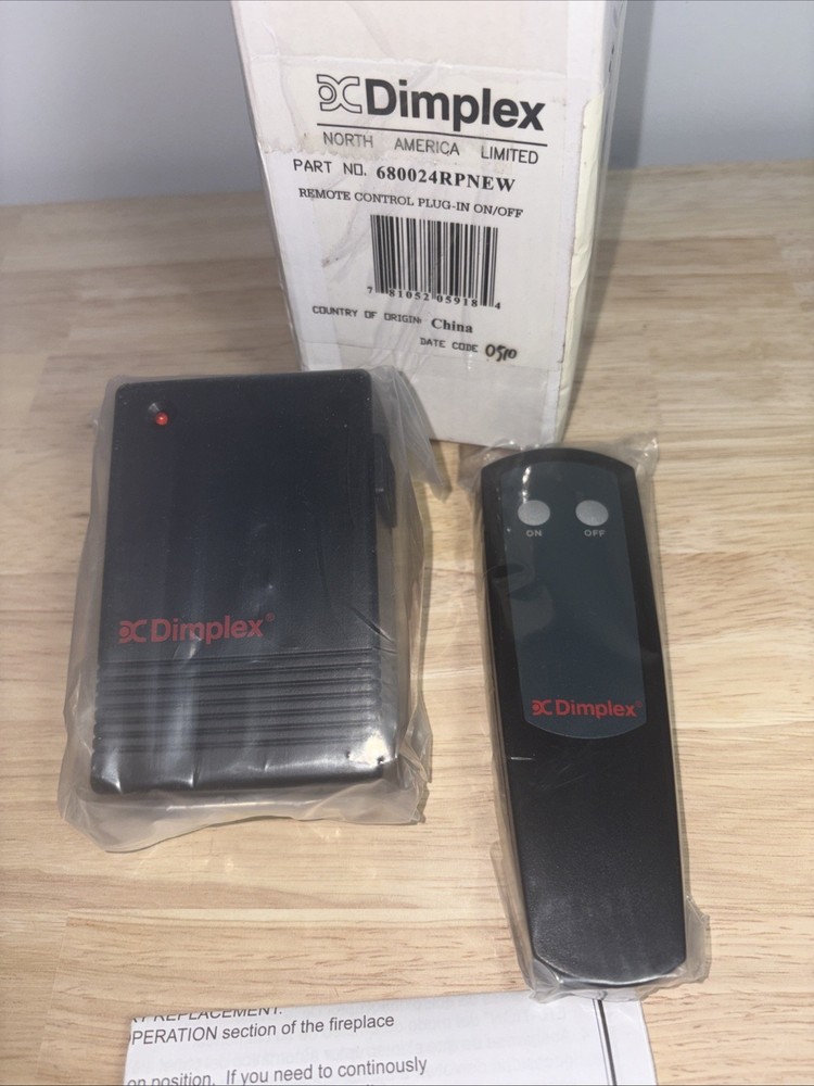 Dimplex Remote Control & Receiver Set For Electric Fireplace New