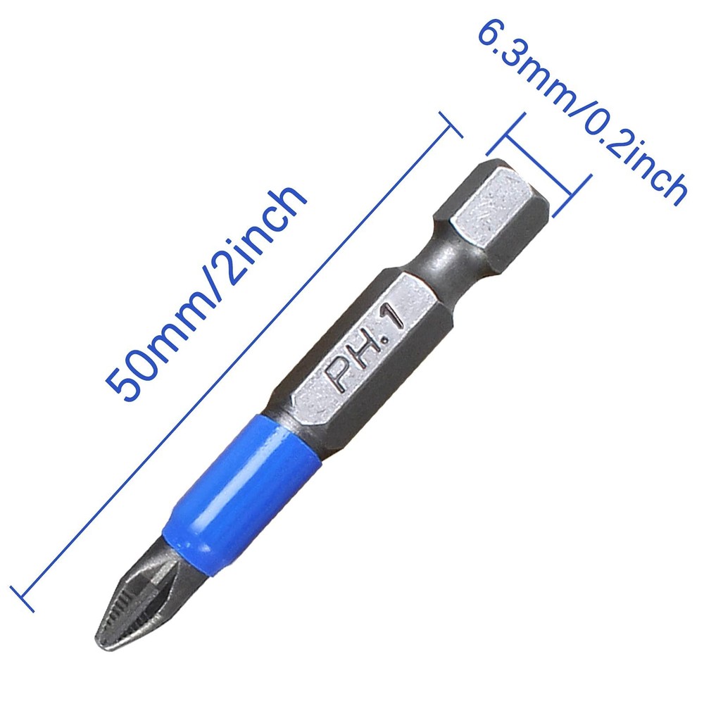 10Pcs Magnetic AntiSlip Drill Bit 2 Inch, PH1 Phillips Screwdriver Bits Set 1...
