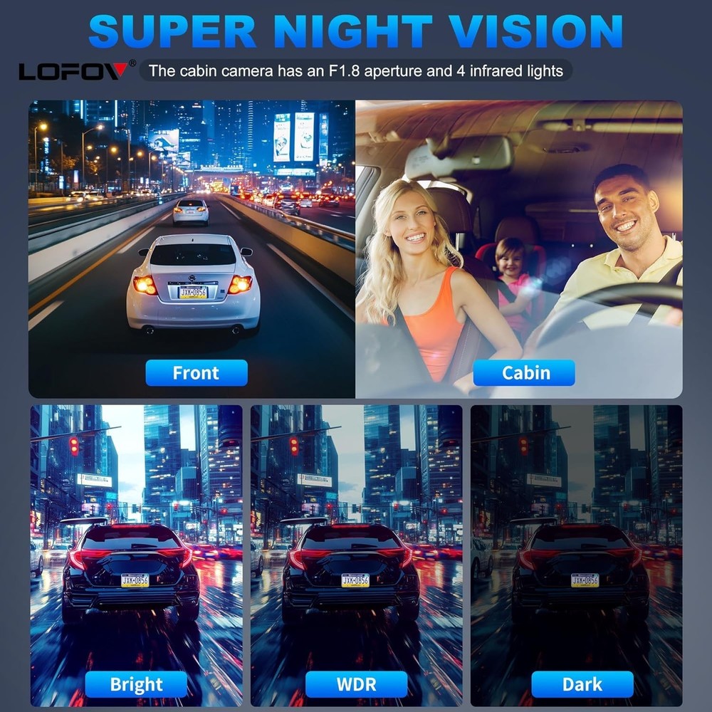 Complete 360° Dash Cam System - 4 Channels, G-Sensor, Easy Install, Night Vision