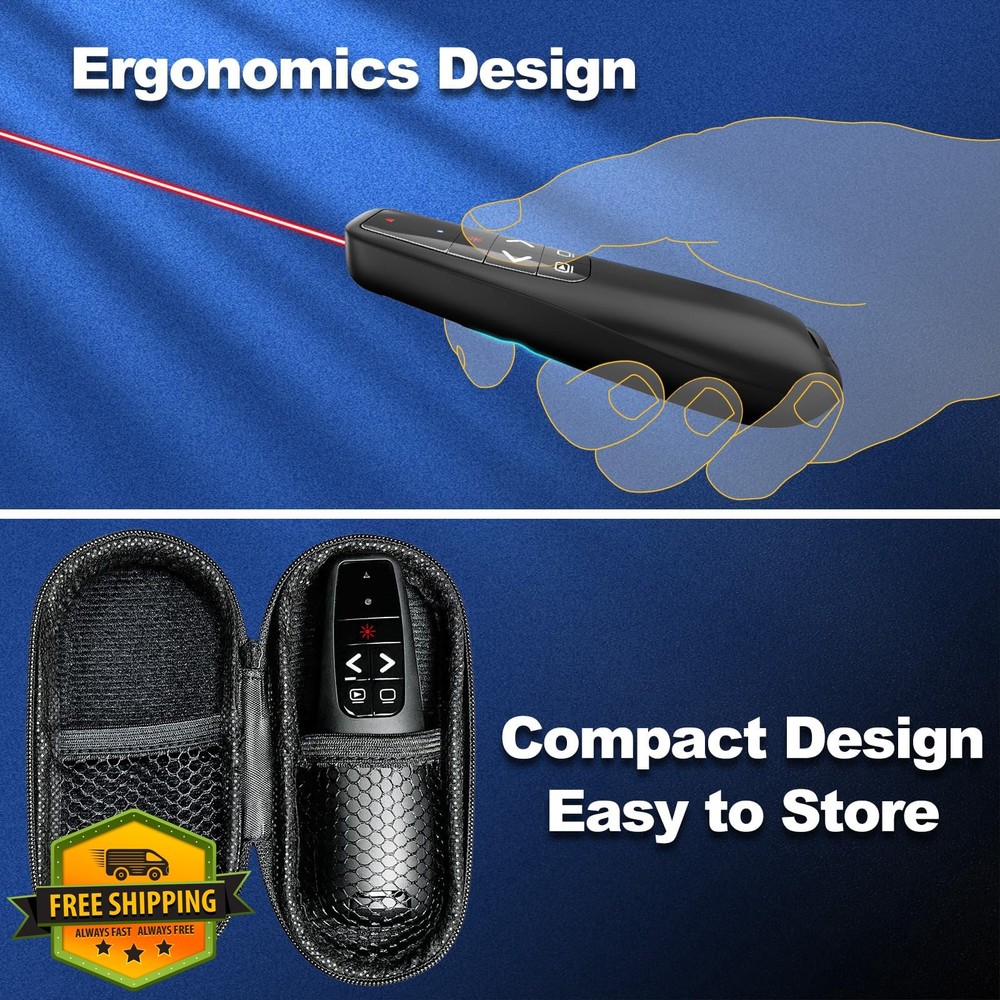 Presentation Clicker PowerPoint Remote Laser Pointer PPT Wireless Mac