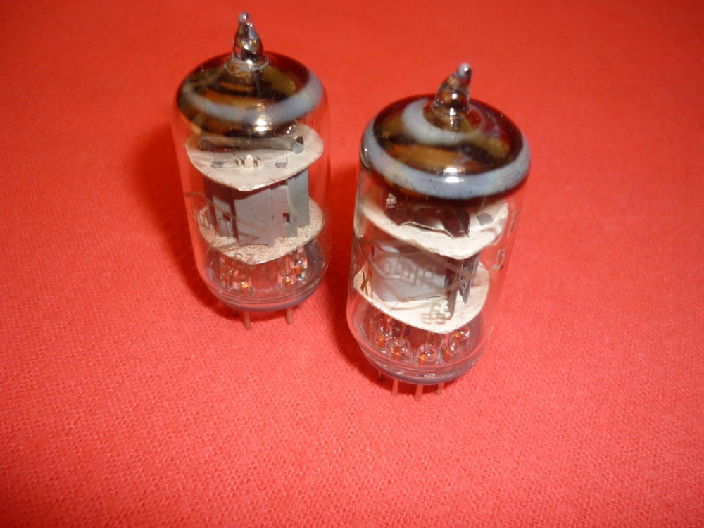 2pcs. 6F1P / 6Ф1П = 6BL8; ECF80 Triode-Pentode tube. Foton 1963