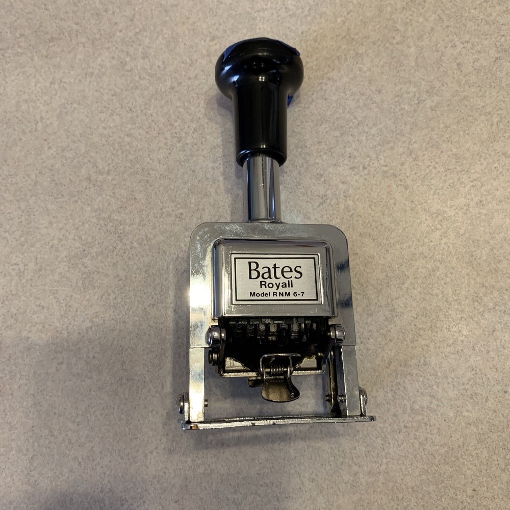Bates Royall Automatic Numbering Machine # RNM6-7