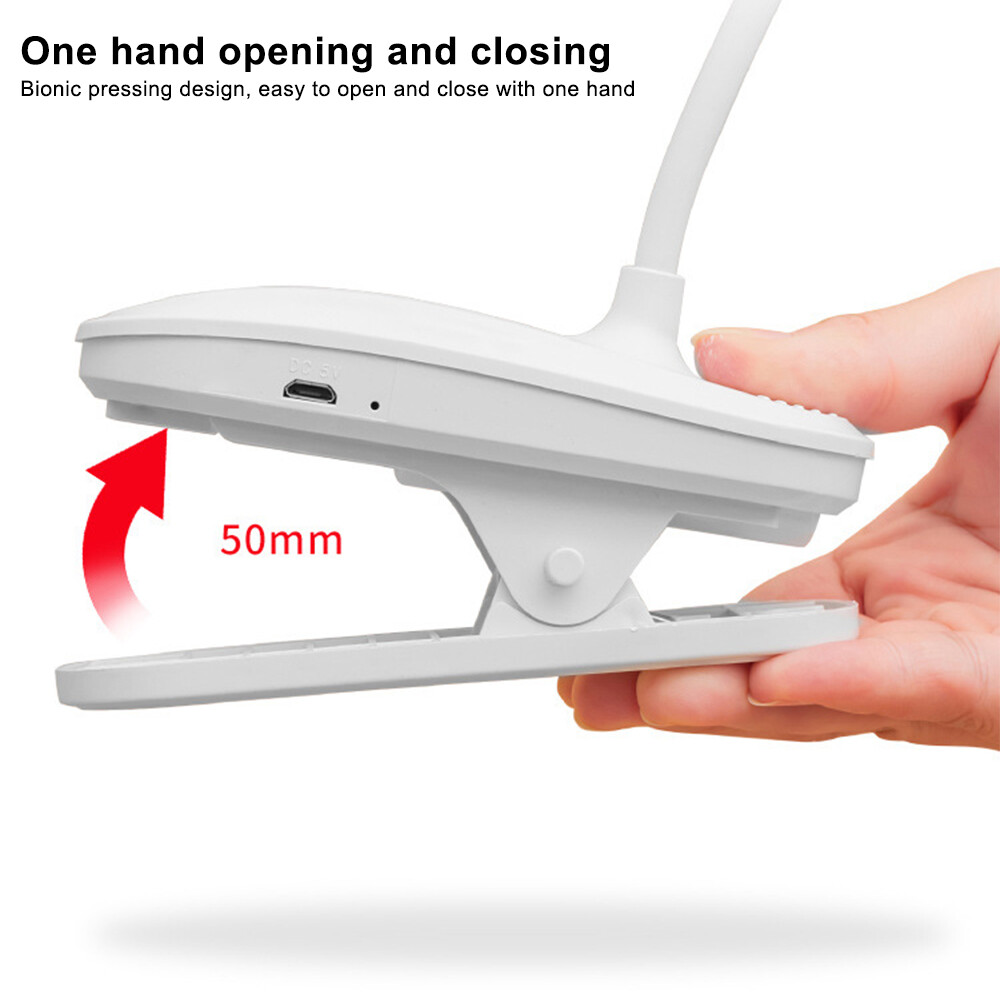 LED Desk Lamp Adjustable Neck Lamp with Clamp Eye-Caring Reading Desk Light