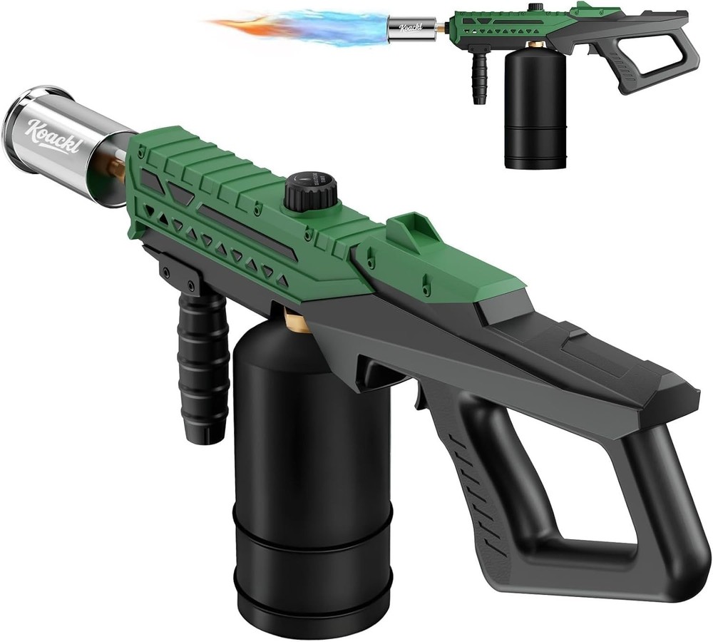 Compact Blow Torch with Trigger Operation for Charcoal and Campfire Lighting