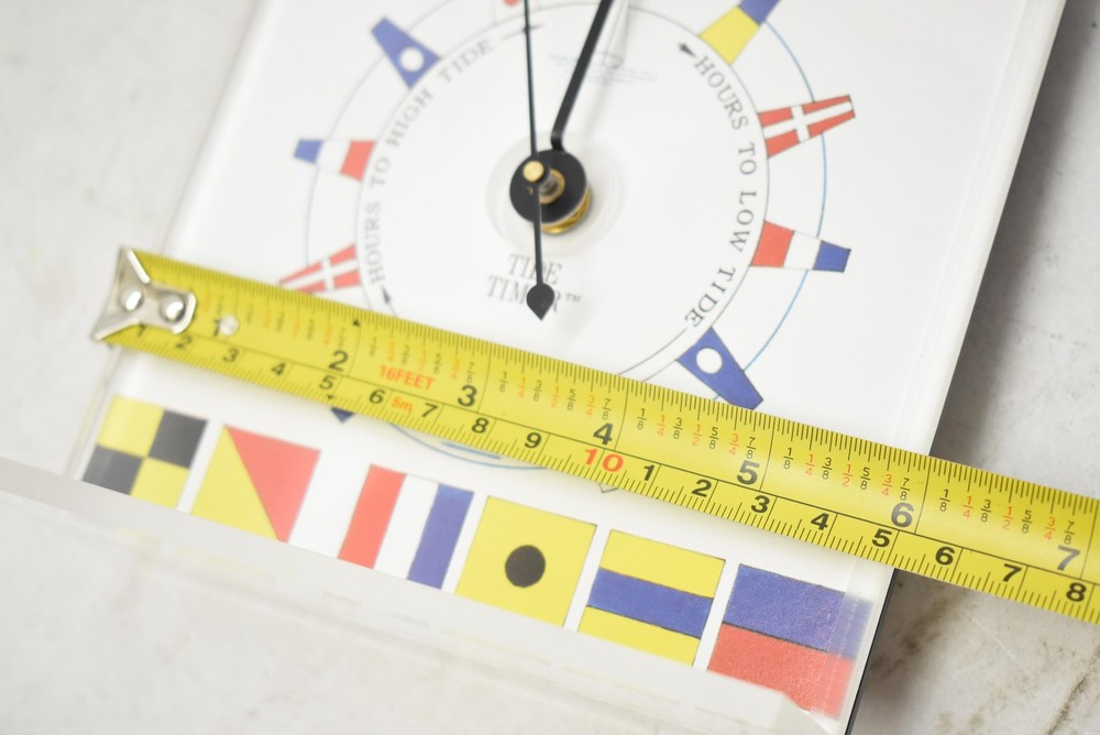 Tide Timer Nautical Flag Tide Clock Table Shelf Quartz 6in Plastic Multicolor