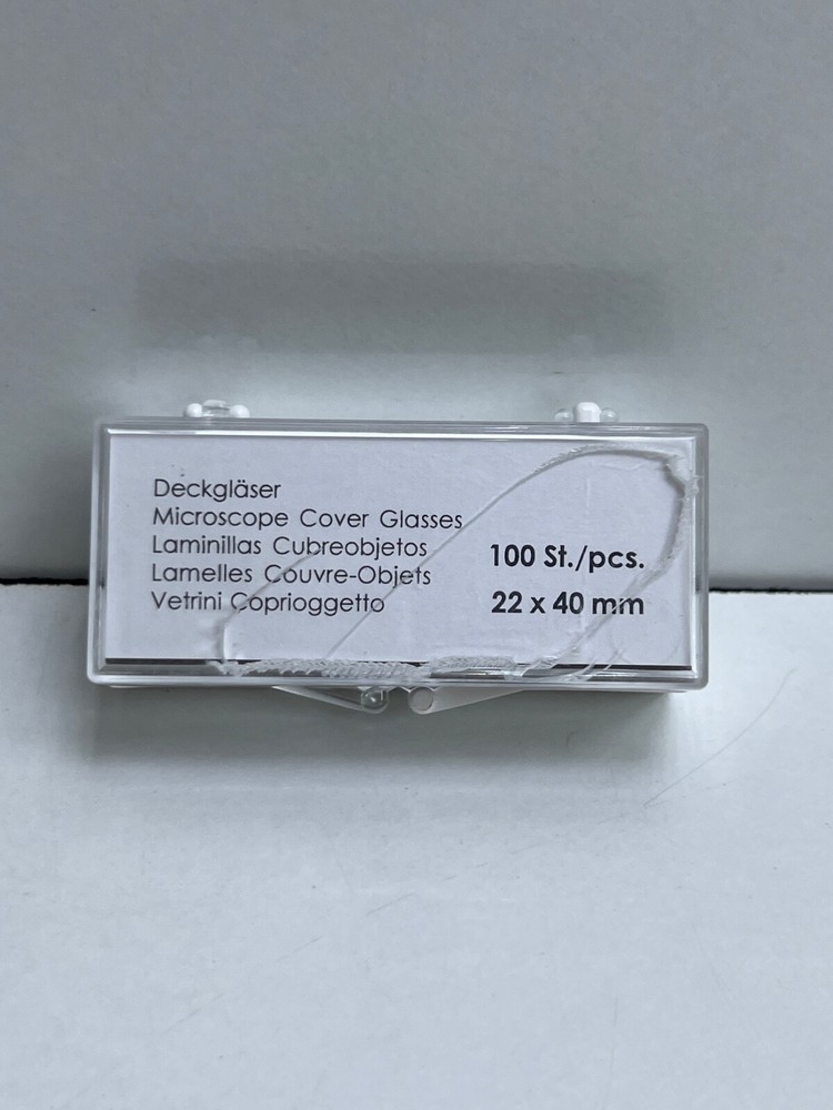 DECKGLASER MICROSCOPE COVER GLASSES 100 ST/PCS 22X40MM