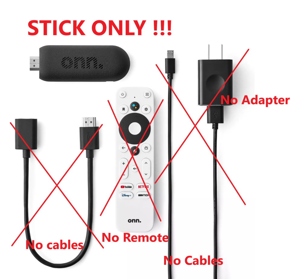 onn Android TV 2K FHD Streaming Stick ONLY - MISSING ALL ACCESSORIES™