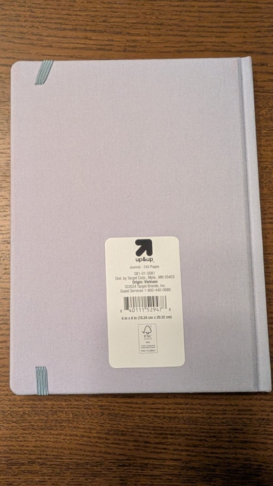 Up & Up Ruff Notes Dog Themed Notebook Journal Lined Paper Elastic Closure NWT