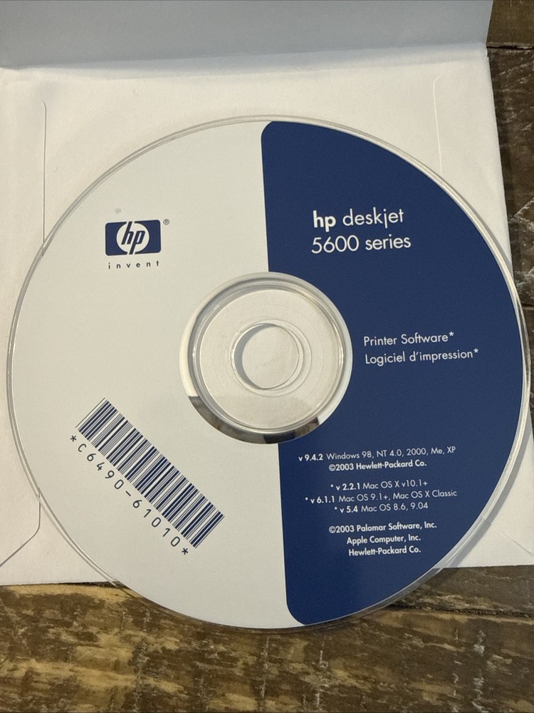 HP Deskjet 5600 Series Software PC Cd Rom