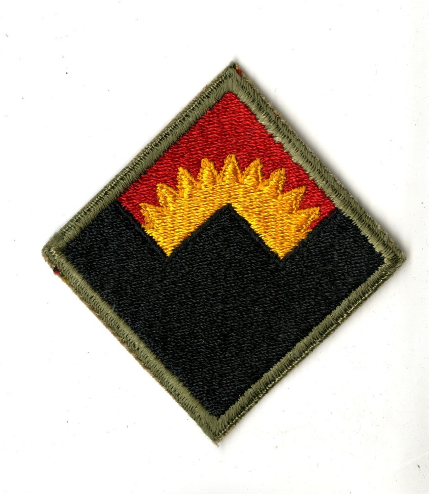 Western Defense Command White Back Patch WWII Original Ripple Weave