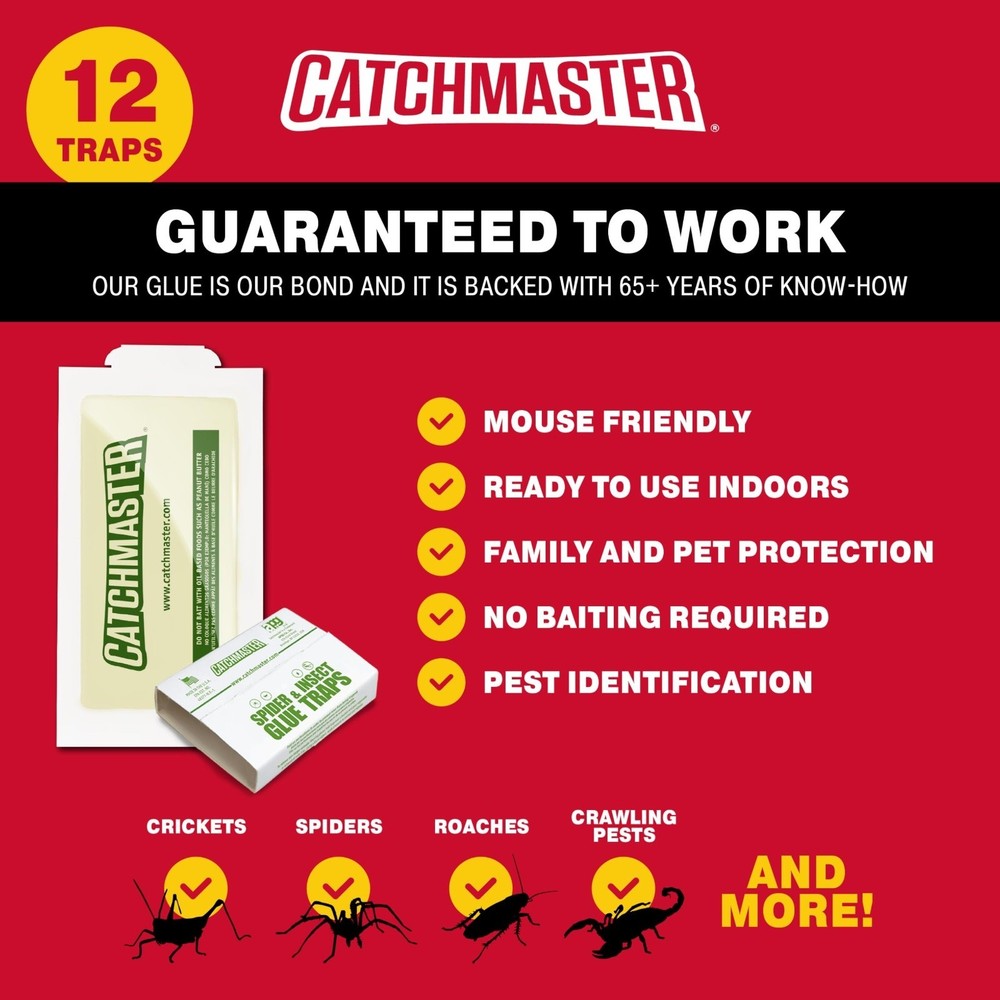 Catchmaster Crawling Pest & Insect Glue Traps 12-Count