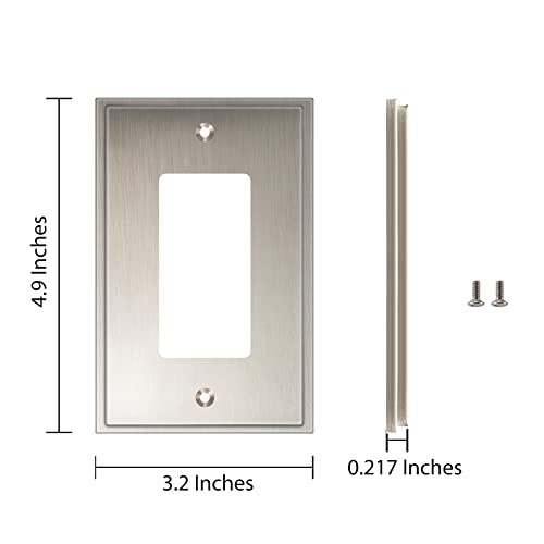 Soft Modern Decorative Wall Plate Switch Plate Outlet Single Decorator 2PK