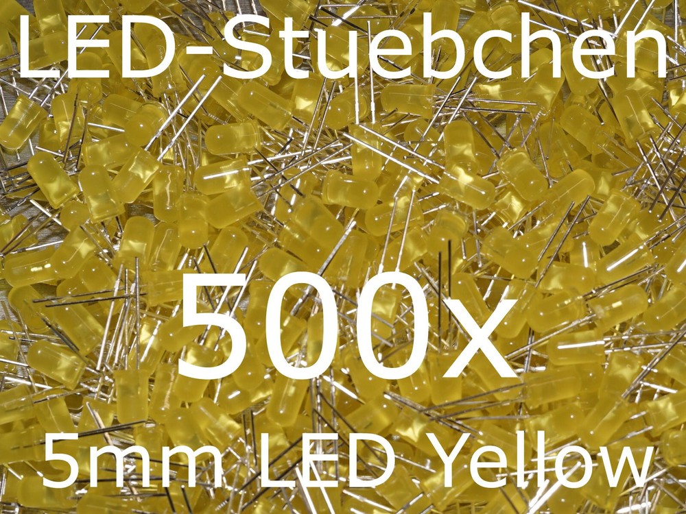 500x 5mm LED Gelb