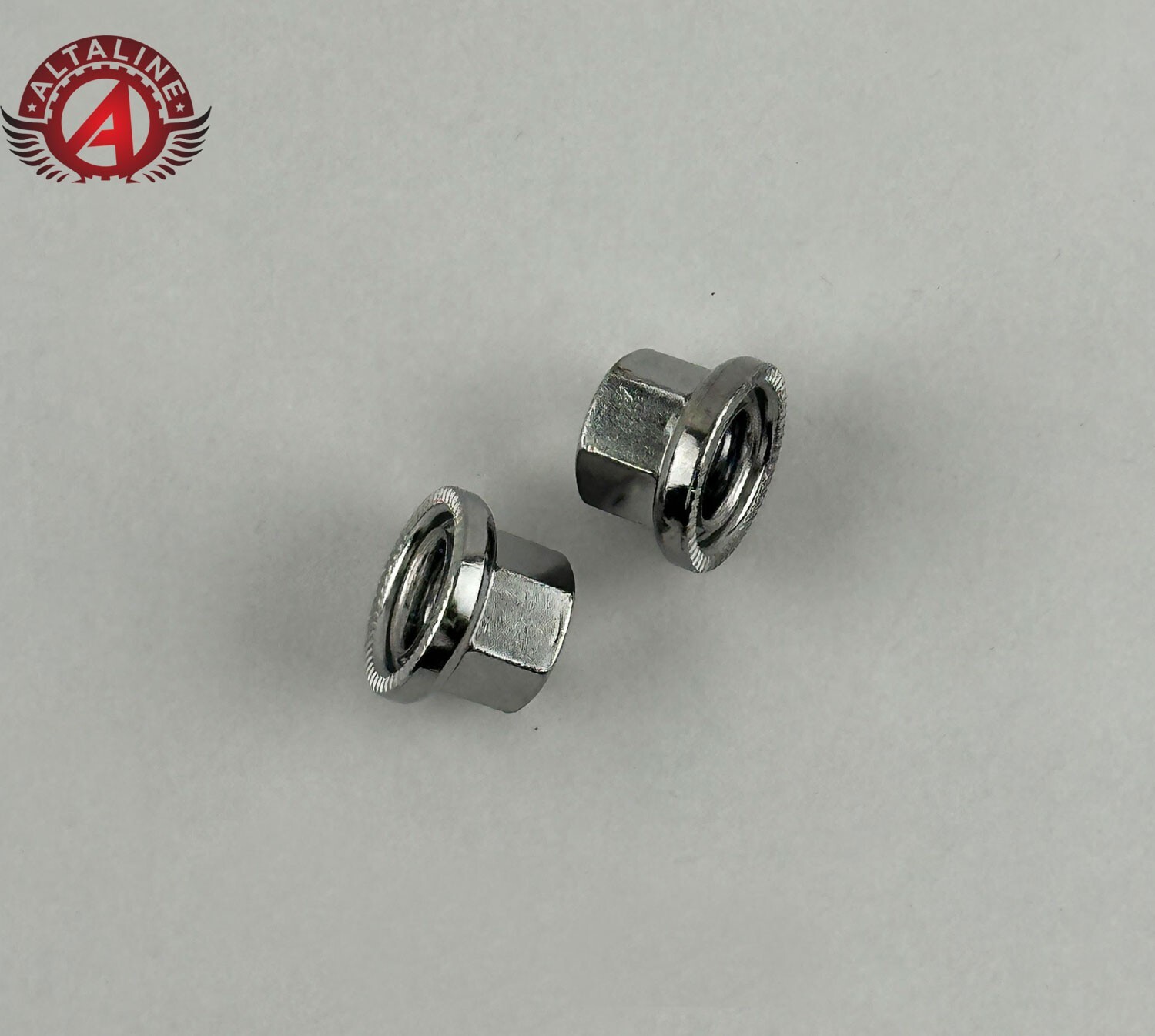 Bicycle Bike Hub Axle Nut with Rotating Washer - 3/8" x 26T - Chrome - Set of 2.