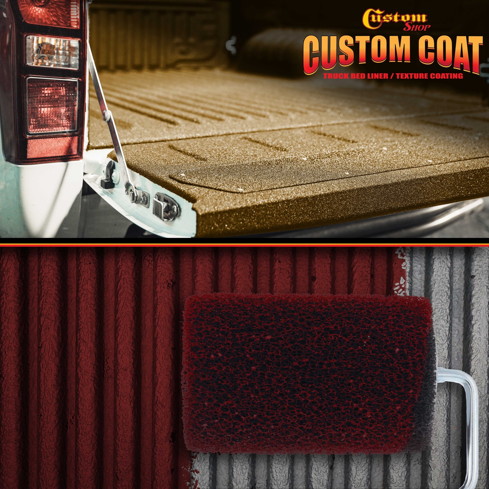 4" Textured Bed Liner Roller Covers, Roll-On Custom Coat Truck Bedliner Paint