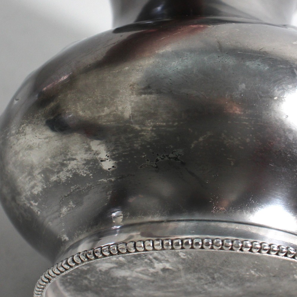 Vintage Silver Quadruple Plated Pitcher Poole Silver Co. #1264 Embossed Design