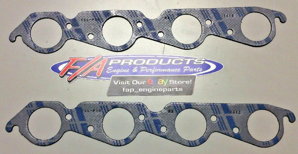 Fel-Pro 1412 BIG BLOCK Chevy 2.13" Round Port Exhaust Header Gasket Pair