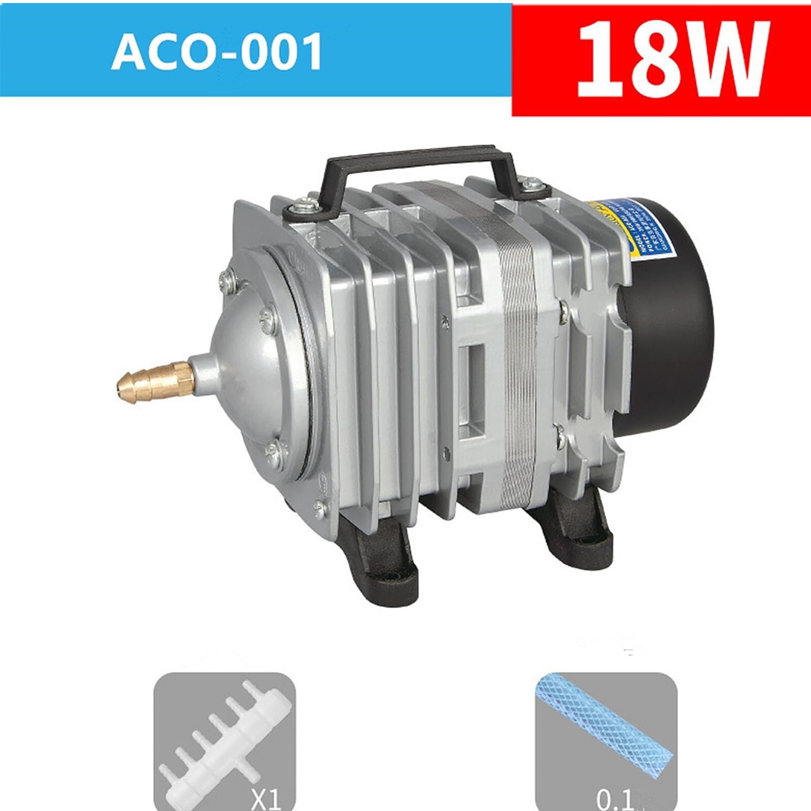 400GPH Aquarium Commercial Air Pump with 6 Outlet,18W