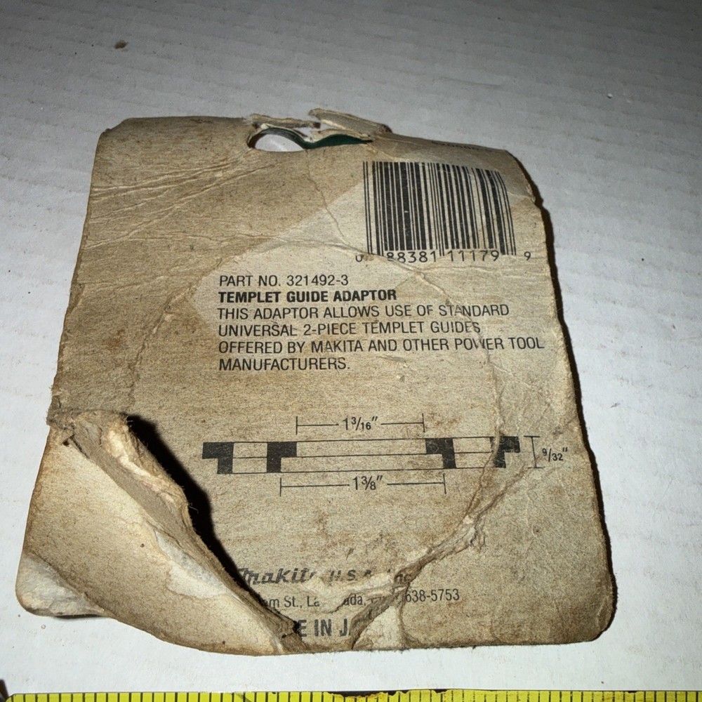 RouterTemplate Guide Bushing Adaptor Makita Tool Multiple Models Packing Damaged