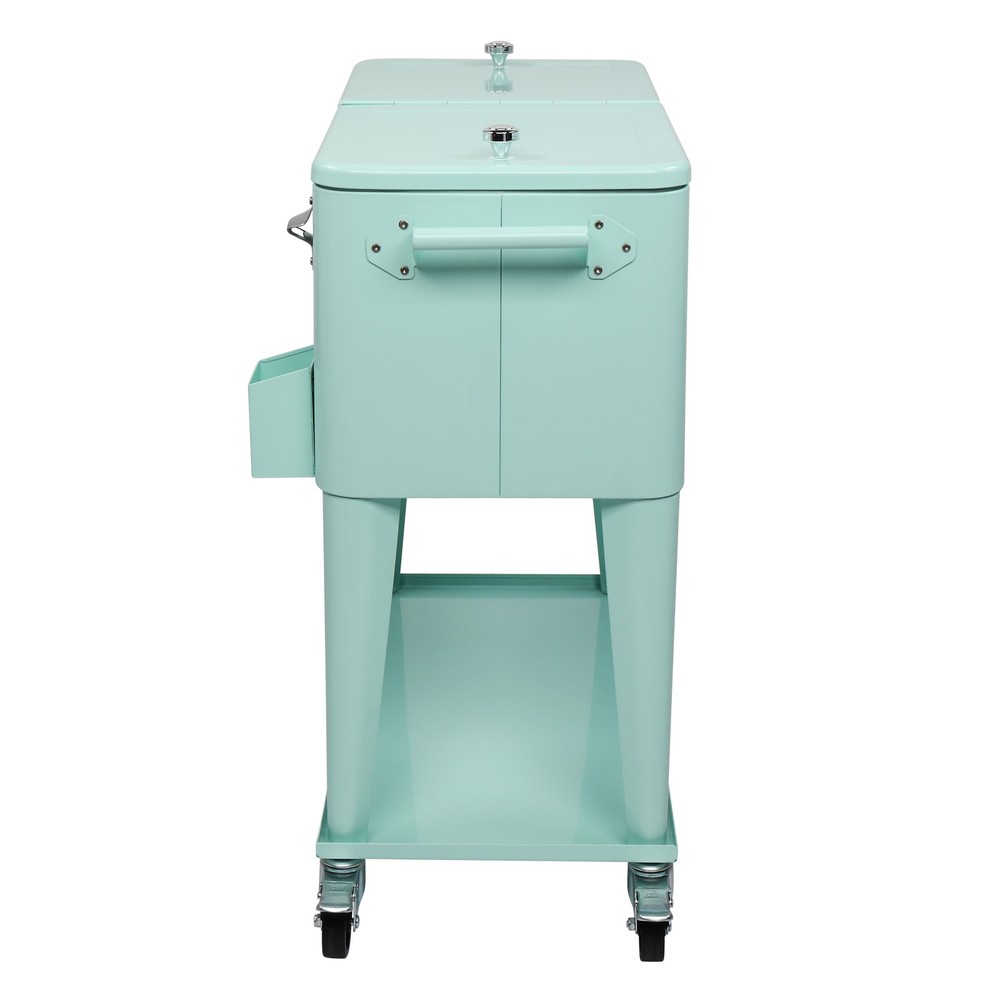 Rectangular Plastic Box Frozen Insulation Cart Mint Green,in stock
