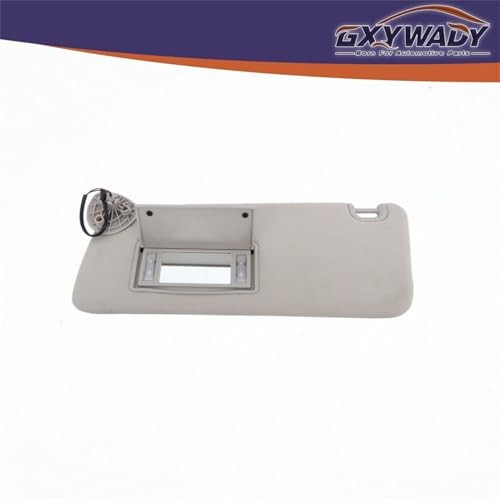 Gray Sun Visor Left Driver Side with Lights and Mirror Replacement for Ram