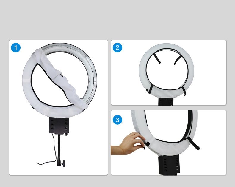 Dimmable Continuous Lighting Fluorescent Studio Photo Ring Light Lamp 65W Hot