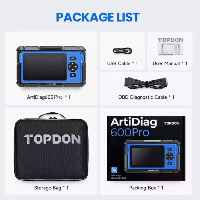 🔥2025 TOPDON AD600S+ PRO DIY TOOL Engine ABS SRS SAS TPMS EPB Diagnostic Tool