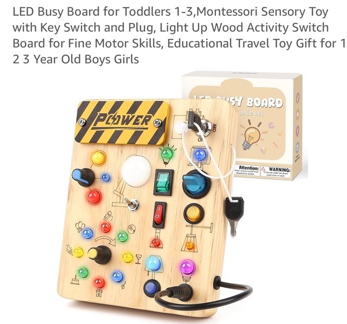 Joyreal Montessori Busy Board Educational Toys 1 2 3 Year Old