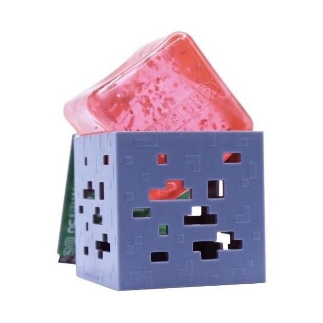 Minecraft Squeeze Toy Red Glitter cube