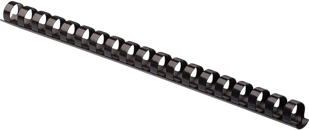 52326 Plastic Binding Combs - Round Back, 1/2 Inches, 90 Sheets, Black, 100 Pack