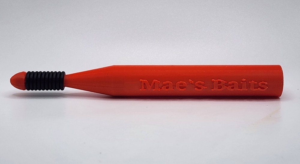 Mae's Baits Floating Wacky Rig Tool With 30 O' Rings Red