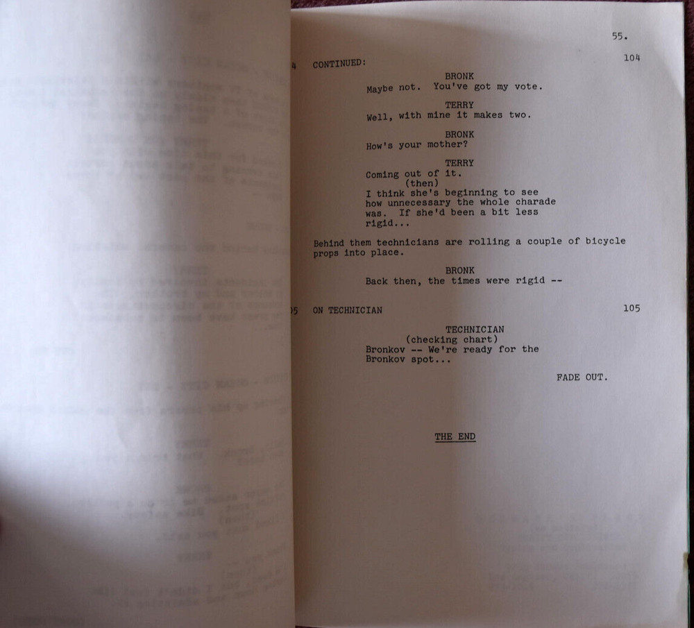 1975 Bronk (Echoes) Original First Draft Script Screenplay