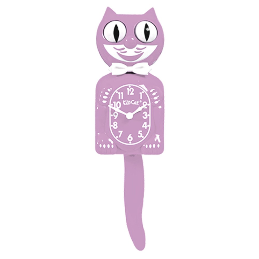RETIRED Pastel Lilac Full Sized Kit Kat Cat Klock Clock