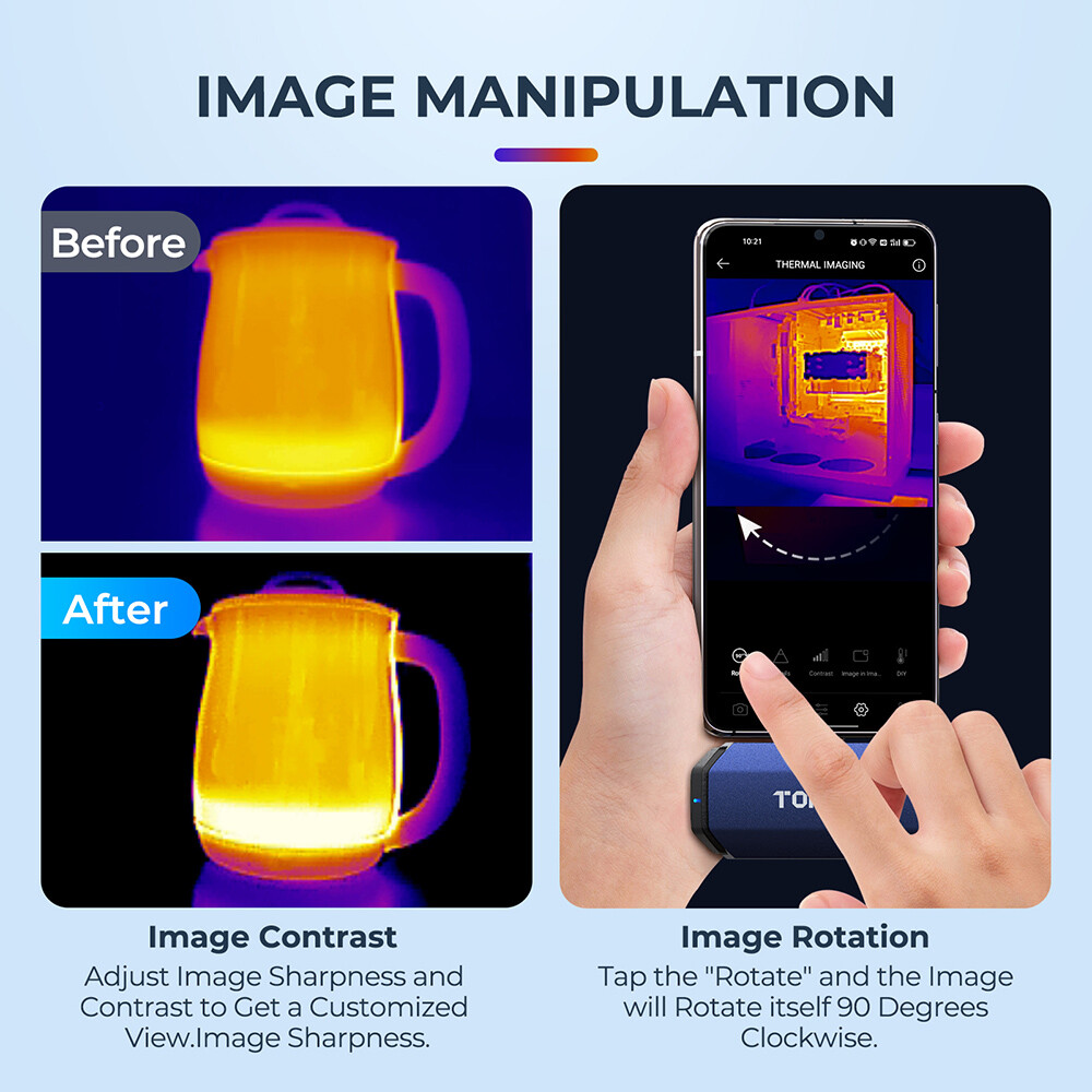 TOPDON TC001 IR Resolution 256*192 Pixels Thermal Camera for for Android Devices
