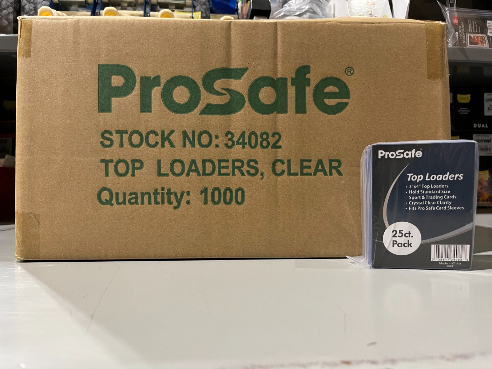 1000 Pro Safe 3x4 Sports Card Toploaders 1 case Stock 34082