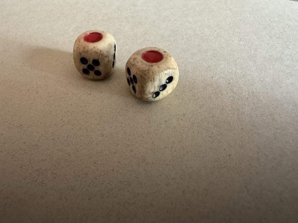 Rare Bone Red Black Dice