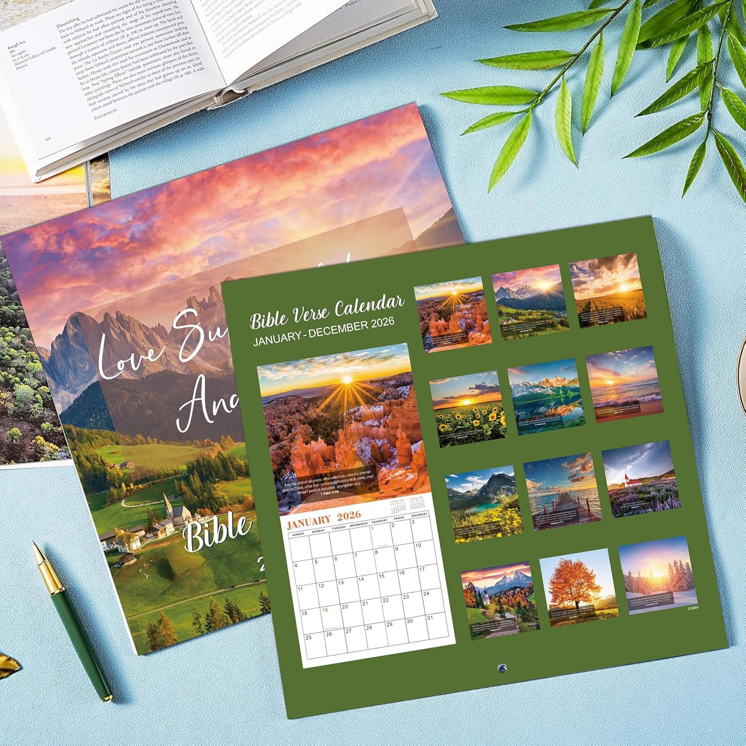 2026 Calendar - Bible Verse Wall Calendar 2026, Jan 2026 - Dec 2026, 12" x 24" (