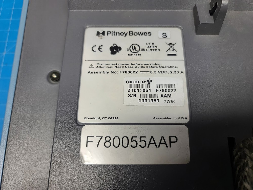 Pitney Bowes Display Control Panel for FastPac Document Printer F780022